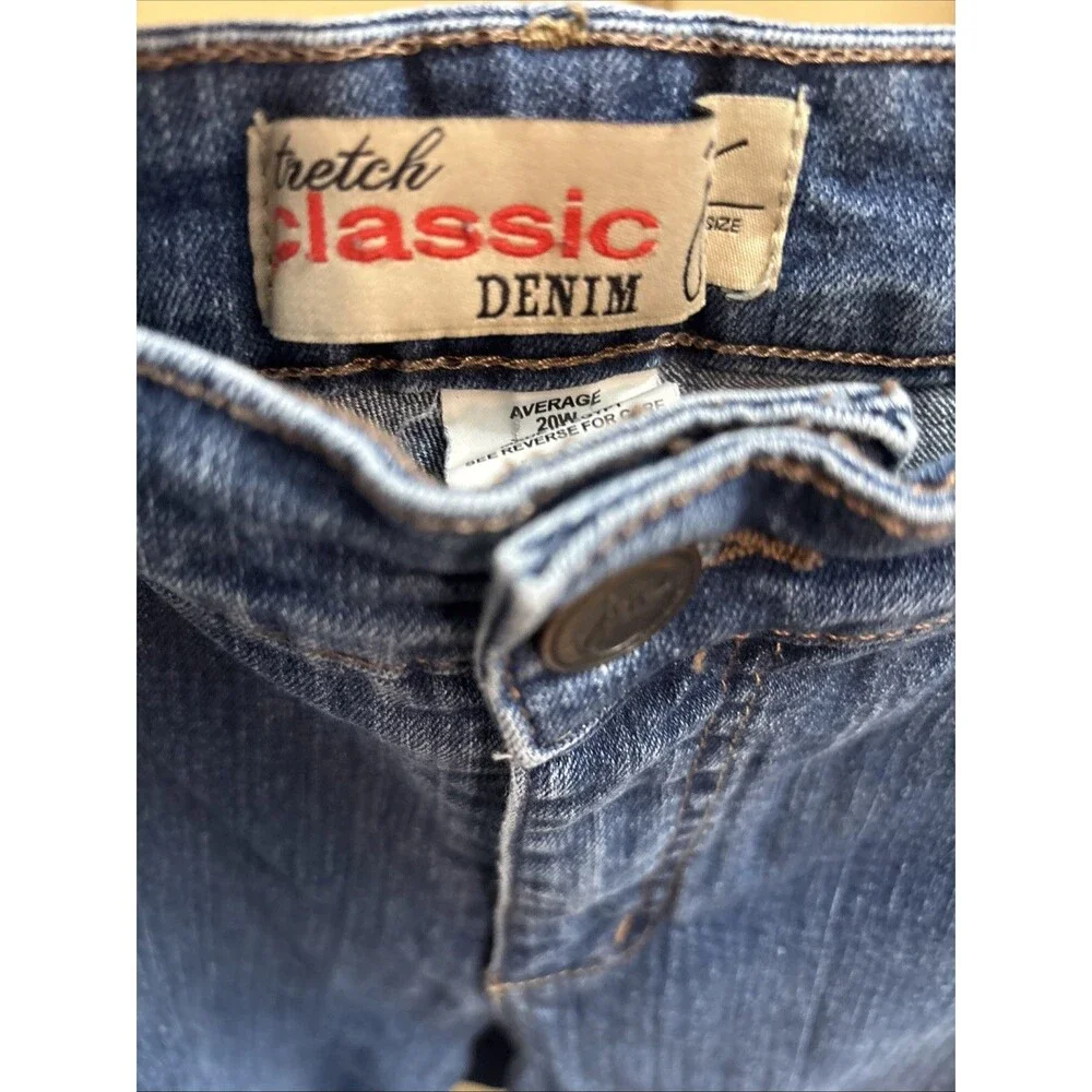 JMS Just My Size Stretch Denim Jeans Pants Woman 20W Straight Waist 37
